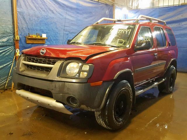 5N1ED28YX2C536094 - 2002 NISSAN XTERRA XE RED photo 2