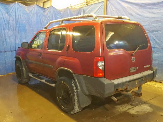 5N1ED28YX2C536094 - 2002 NISSAN XTERRA XE RED photo 3