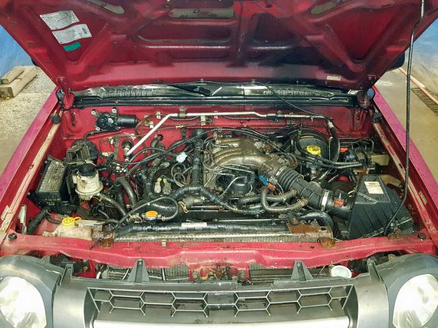 5N1ED28YX2C536094 - 2002 NISSAN XTERRA XE RED photo 7