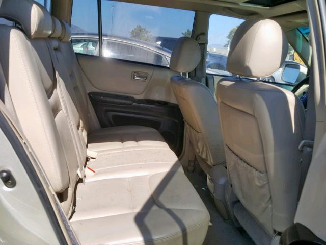 JTEGF21AX20039788 - 2002 TOYOTA HIGHLANDER TAN photo 6