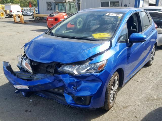 3HGGK5H80FM768777 - 2015 HONDA FIT EX BLUE photo 2