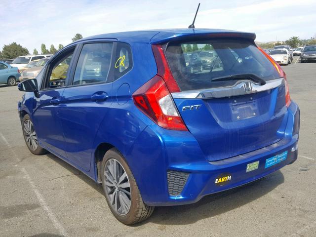 3HGGK5H80FM768777 - 2015 HONDA FIT EX BLUE photo 3