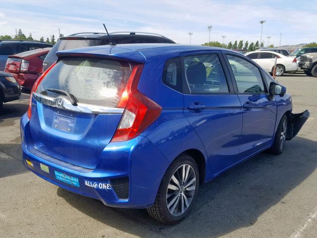 3HGGK5H80FM768777 - 2015 HONDA FIT EX BLUE photo 4