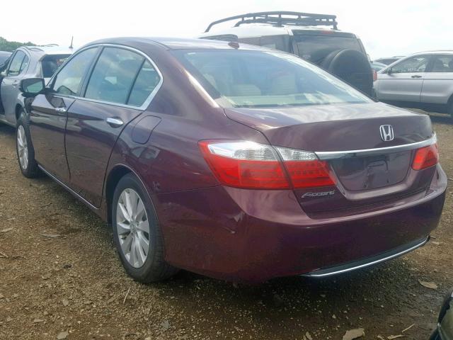 1HGCR2F81FA123242 - 2015 HONDA ACCORD EXL MAROON photo 3