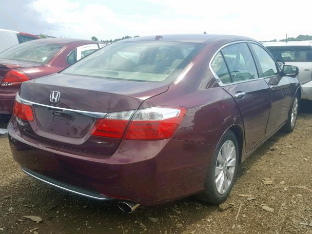 1HGCR2F81FA123242 - 2015 HONDA ACCORD EXL MAROON photo 4