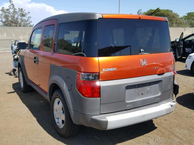 5J6YH18513L004332 - 2003 HONDA ELEMENT EX ORANGE photo 3