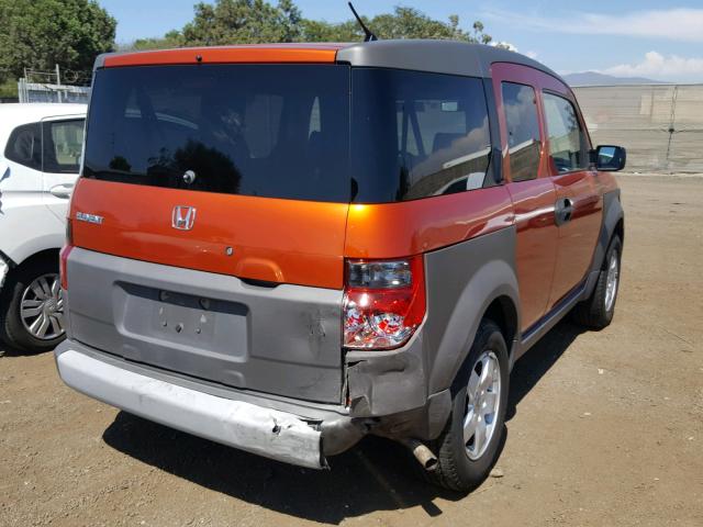 5J6YH18513L004332 - 2003 HONDA ELEMENT EX ORANGE photo 4