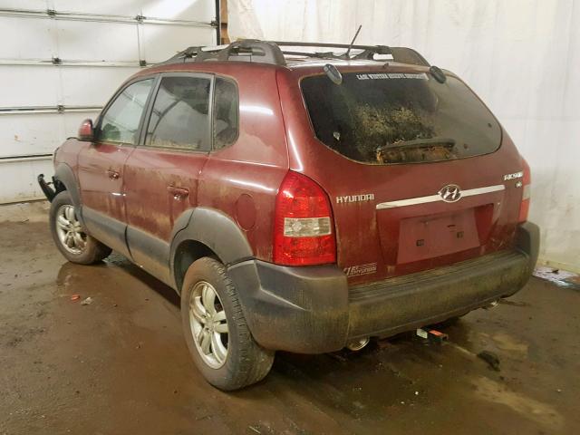 KM8JN12D77U616501 - 2007 HYUNDAI TUCSON SE MAROON photo 3