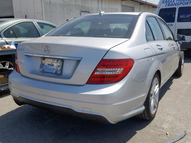 WDDGF4HBXDA865154 - 2013 MERCEDES-BENZ C 250 SILVER photo 4