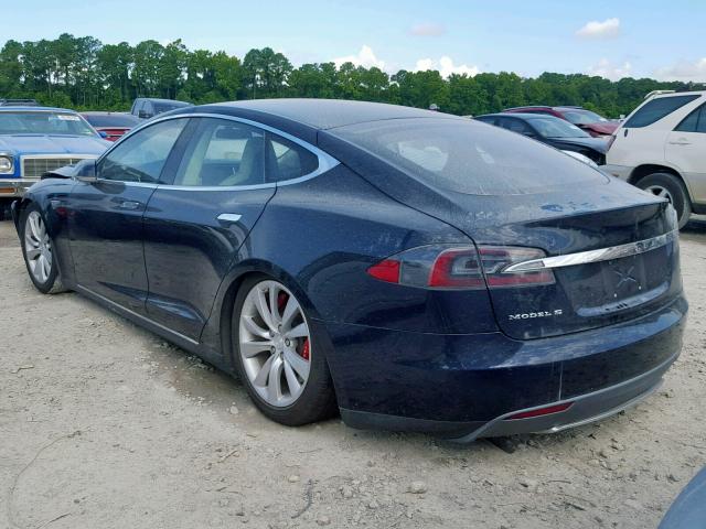 5YJSA1CN3DFP27627 - 2013 TESLA MODEL S BLUE photo 3