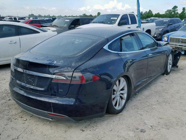 5YJSA1CN3DFP27627 - 2013 TESLA MODEL S BLUE photo 4