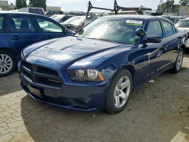 2C3CDXAT3DH570938 - 2013 DODGE CHARGER PO BLUE photo 2