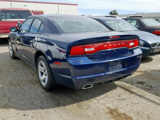 2C3CDXAT3DH570938 - 2013 DODGE CHARGER PO BLUE photo 3