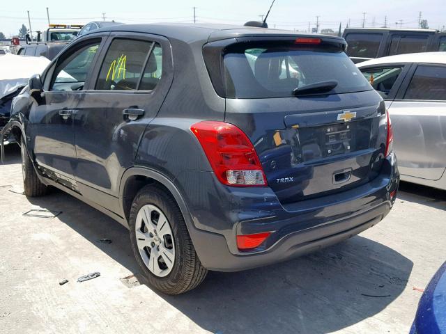 3GNCJKSB5KL129661 - 2019 CHEVROLET TRAX LS GRAY photo 3