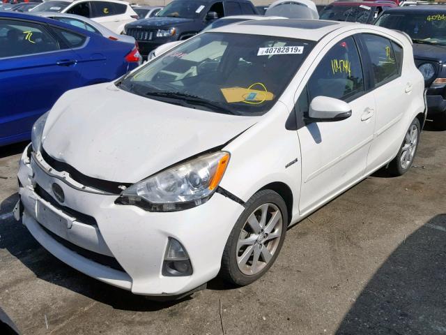 JTDKDTB38D1049081 - 2013 TOYOTA PRIUS C WHITE photo 2