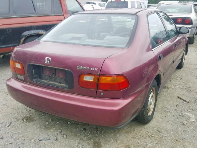 1HGEG854XRL016859 - 1994 HONDA CIVIC DX PURPLE photo 4