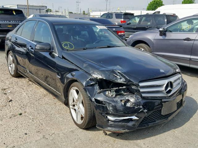 WDDGF4HB6CA725956 - 2012 MERCEDES-BENZ C 250 BLACK photo 1