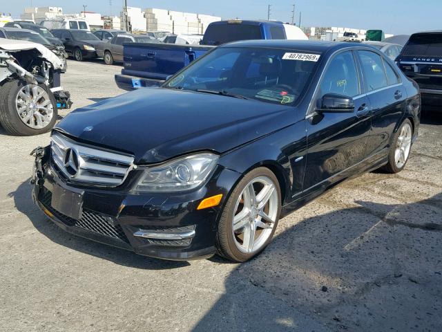 WDDGF4HB6CA725956 - 2012 MERCEDES-BENZ C 250 BLACK photo 2