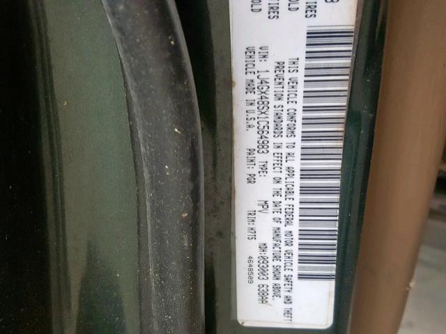 1J4GX48SX1C564983 - 2001 JEEP GRAND CHER GREEN photo 10