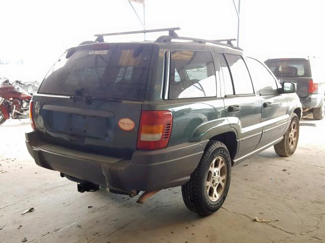 1J4GX48SX1C564983 - 2001 JEEP GRAND CHER GREEN photo 4