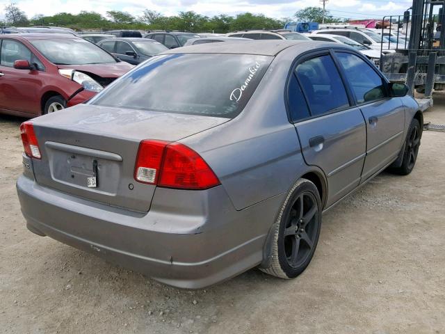 2HGES16475H580724 - 2005 HONDA CIVIC DX SILVER photo 4