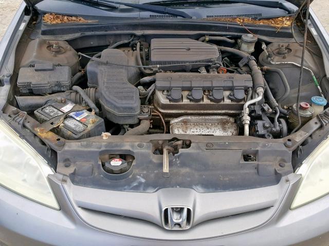 2HGES16475H580724 - 2005 HONDA CIVIC DX SILVER photo 7