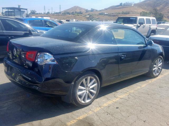 WVWDA71F17V016344 - 2007 VOLKSWAGEN EOS 2.0T S BLACK photo 4