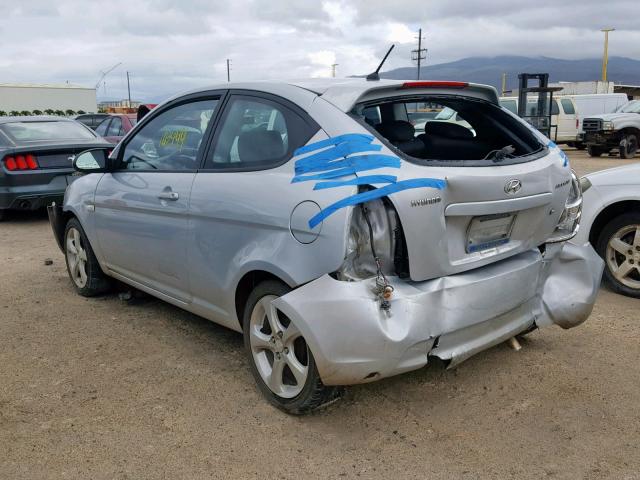 KMHCN36C58U074807 - 2008 HYUNDAI ACCENT SE SILVER photo 3