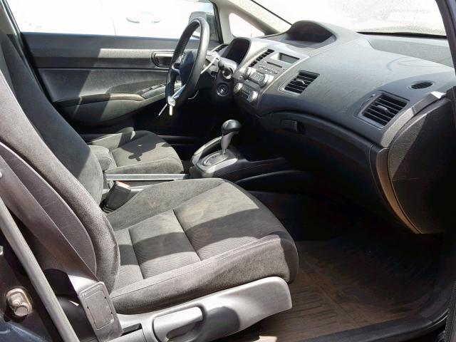 2HGFA16679H312478 - 2009 HONDA CIVIC LX-S შავი ფოტო 5