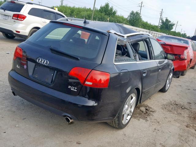 WAUKF78E47A034136 - 2007 AUDI A4 2.0T AV BLACK photo 4