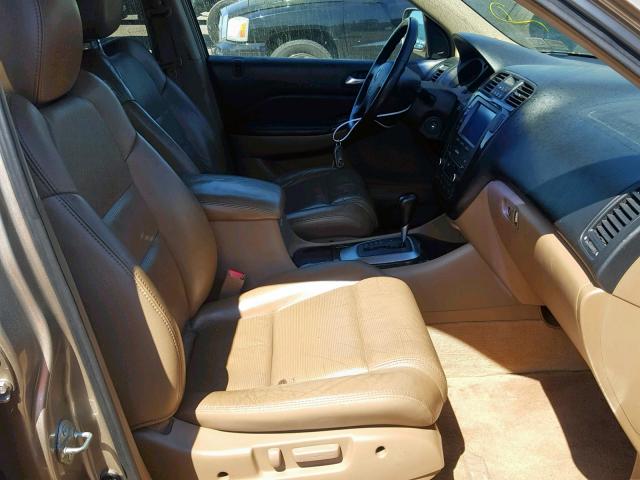 2HNYD18616H518140 - 2006 ACURA MDX TOURIN BEIGE photo 5