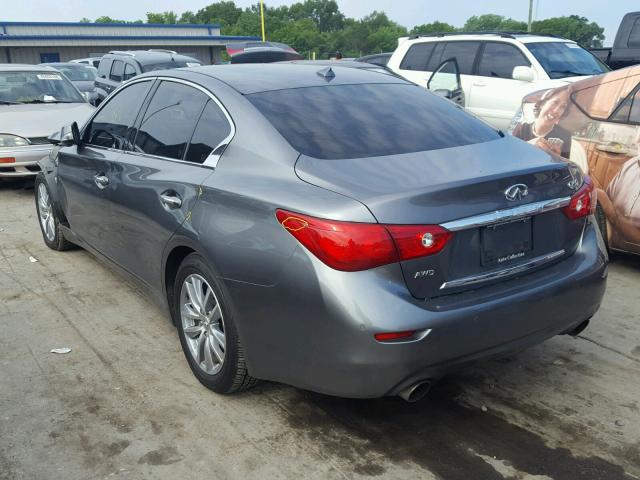 JN1BV7AR6EM688153 - 2014 INFINITI Q50 BASE CHARCOAL photo 3