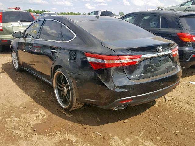 4T1BK1EB0FU167832 - 2015 TOYOTA AVALON XLE BLACK photo 3