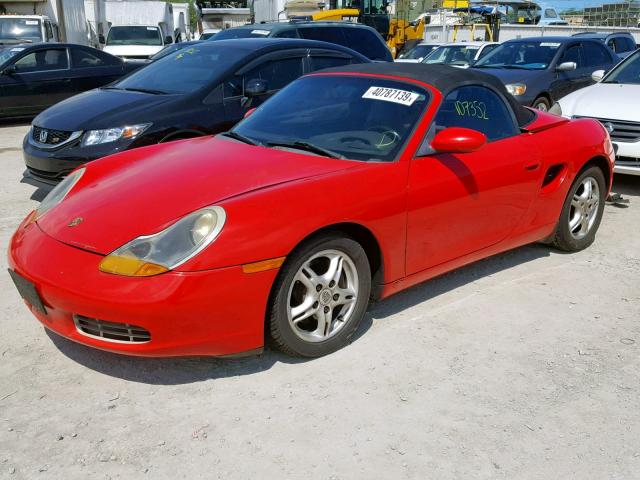 WP0CA2987VS620323 - 1997 PORSCHE BOXSTER RED photo 2