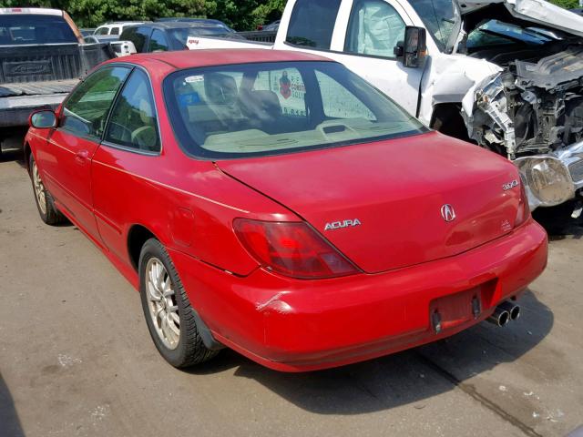 19UYA2250XL010123 - 1999 ACURA 3.0CL RED photo 3