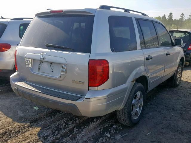 2HKYF18595H003710 - 2005 HONDA PILOT EXL GRAY photo 4