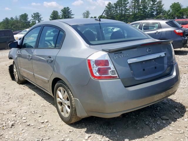 3N1AB6AP4CL758477 - 2012 NISSAN SENTRA 2.0 SILVER photo 3