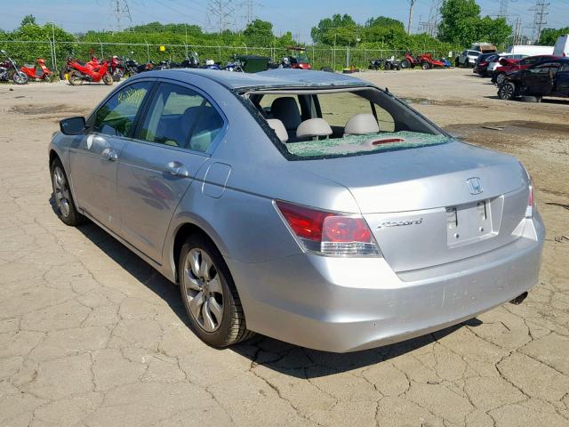 JHMCP26818C064817 - 2008 HONDA ACCORD EXL SILVER photo 3