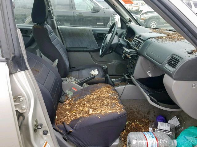 JF1SF65681G704940 - 2001 SUBARU FORESTER S TAN photo 5