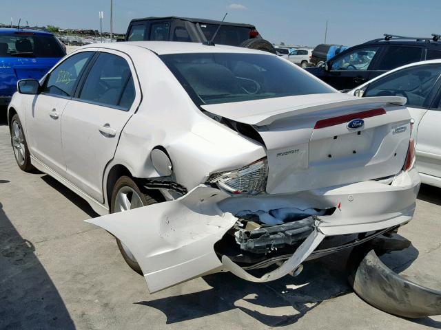 3FAHP0KC0BR125482 - 2011 FORD FUSION SPO WHITE photo 3