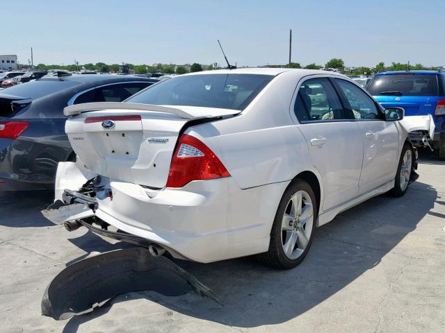 3FAHP0KC0BR125482 - 2011 FORD FUSION SPO WHITE photo 4