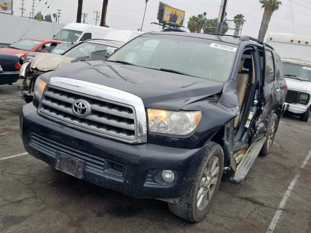 5TDBY67A49S023746 - 2009 TOYOTA SEQUOIA PL BLACK photo 2