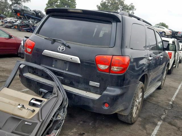 5TDBY67A49S023746 - 2009 TOYOTA SEQUOIA PL BLACK photo 4