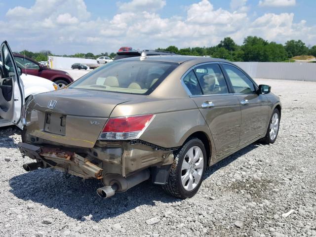 1HGCP36838A024176 - 2008 HONDA ACCORD EXL GOLD photo 4