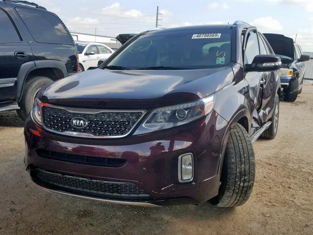 5XYKWDA73FG565646 - 2015 KIA SORENTO SX BURGUNDY photo 2