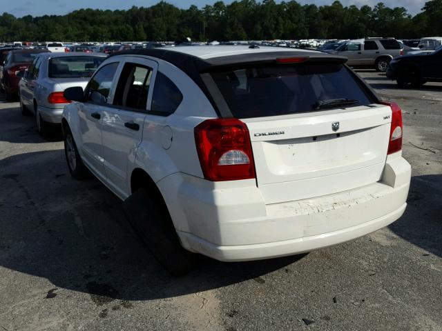 1B3HB48B37D352603 - 2007 DODGE CALIBER SX WHITE photo 3