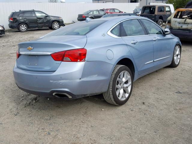 1G1145SL7EU105057 - 2014 CHEVROLET IMPALA LTZ BLUE photo 4