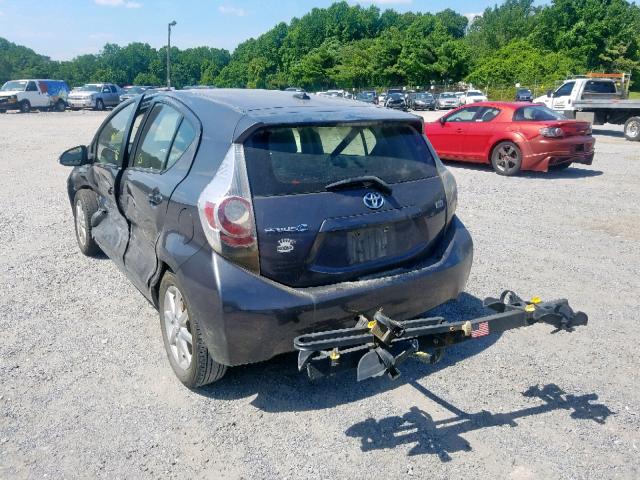 JTDKDTB34D1036733 - 2013 TOYOTA PRIUS C GRAY photo 3