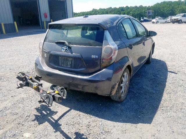 JTDKDTB34D1036733 - 2013 TOYOTA PRIUS C GRAY photo 4