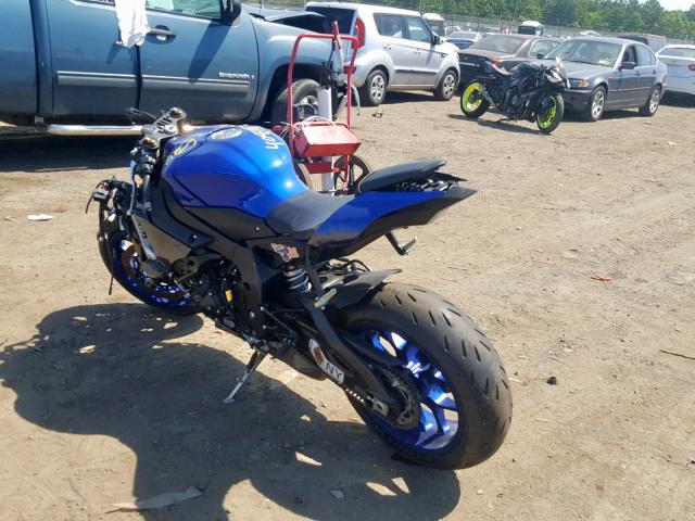 JYARN39E1JA003666 - 2018 YAMAHA YZFR1 BLUE photo 3